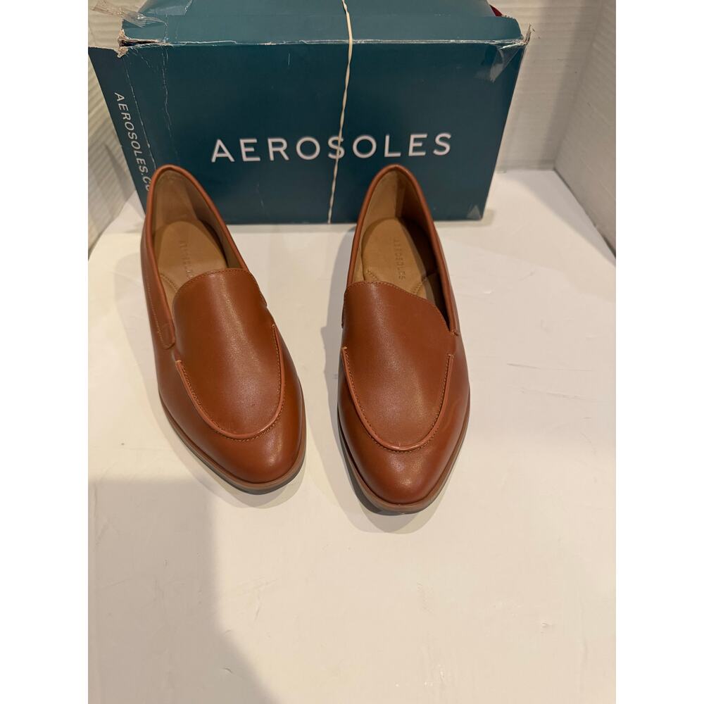 Aerosoles Womens East Side loafer shoe dark Tan, 9W new - Picture 5 of 8